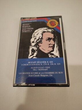 Jean Cluade Malgoire - Mozart Requiem Cassette *Tested* Three Church Sonatas